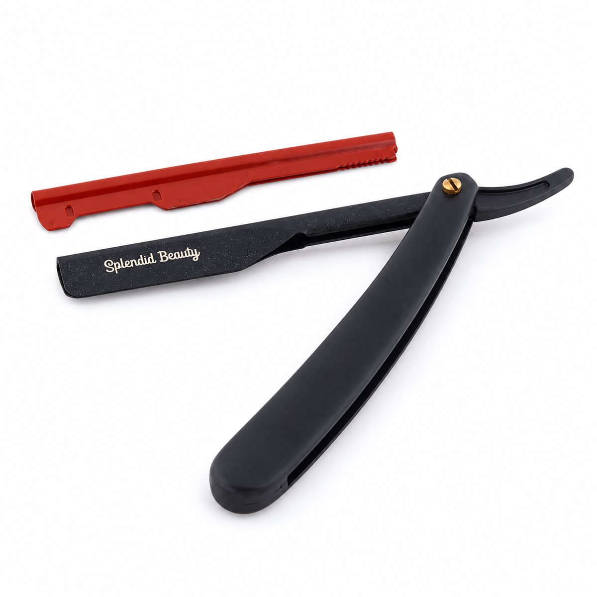 Black with Red Cover shavette razor, SB-RZ-021