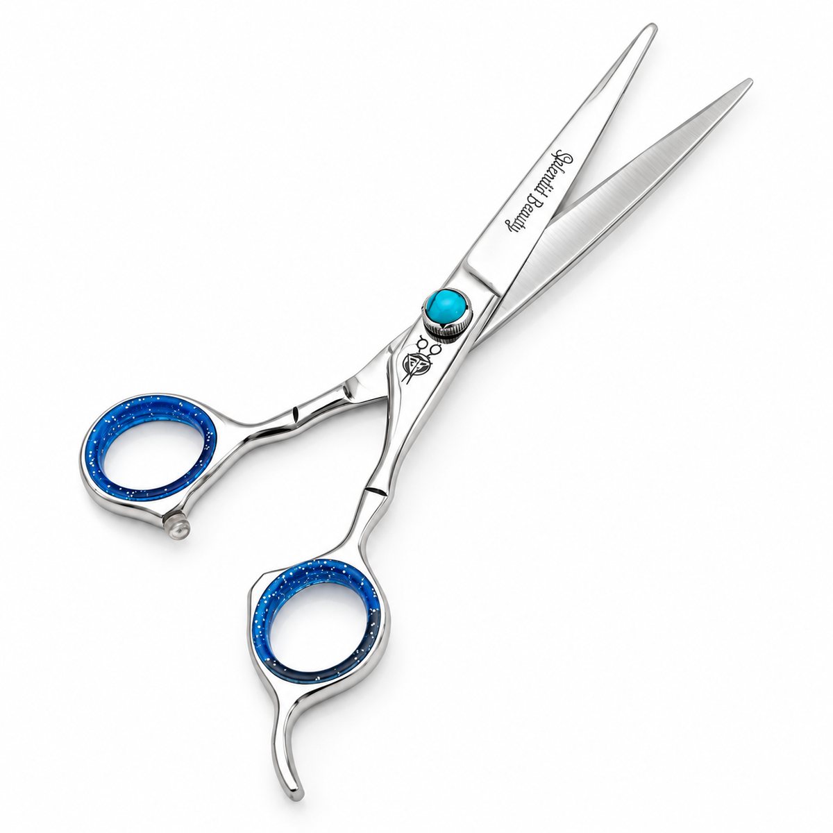 Silver Elite Blue Glitter scissors, SB-SC-006